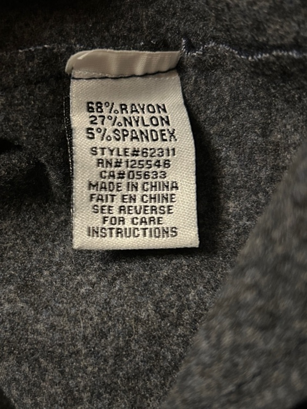 Habitat Navy Gray Contrast Button Front Vest Size L Lagenlook Artsy Scandinavian - Picture 9 of 9